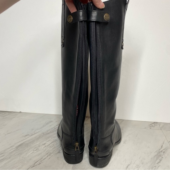 New! Sam Edelman Penny Black Leather Wide Calf Riding Boot 6M - Picture 4 of 12